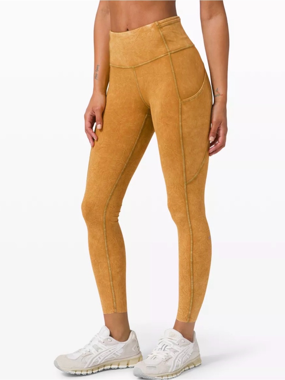 LULULEMON Fast Free High Rise Tight 25" Ice Dye Wash - Spiced Bronze - Size 4